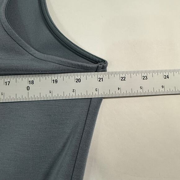 Spanx 1X Air Essentials Sleeveless Jumpsuit Hazy Blue Grey Wide Leg Comfort - Picture 7 of 10